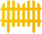 Забор декоративный GRINDA "ПАЛИСАДНИК", 28x300см, желтый,  ( 422205-Y )