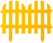 Забор декоративный GRINDA "ПАЛИСАДНИК", 28x300см, желтый,  ( 422205-Y )