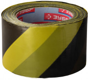 Сигнальная лента, цвет черно-желтый, 70мм х 200м, ЗУБР Мастер,  ( 12242-70-200 )