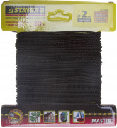 Шнур STAYER "MASTER" хозяйственно-бытовой, полипропиленовый, вязанный, с сердечником, черный, d 2, 20м,  ( 50411-02-020 )