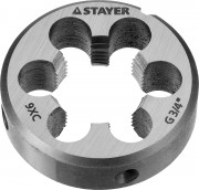 Плашка круглая ручная STAYER "MASTER", сталь 9ХС, для трубной резьбы G 3/4``,  ( 28029-3/4 )