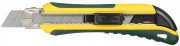 Нож с сегмент. лезвием, KRAFTOOL 09193, 2-х комп., усилен, автофиксация, кассета с 6 лезвиями, допфиксатор, 18 мм,  ( 09193 )