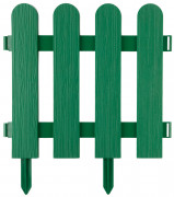 Забор декоративный GRINDA "ШТАКЕТНИК", 29x224см, зеленый,  ( 422209-G )