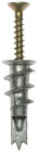 Дюбель металлический со сверлом, для гипсокартона, с оцинкованным саморезом, 33 мм, 3 шт, ЗУБР,  ( 4-301286 )