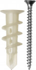 Дюбель нейлоновый, тип "Дрива" со сверлом, для гипсокартона, с оцинкованным саморезом, 33 мм, 4 шт, ЗУБР,  ( 4-301266 )
