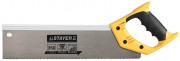 Ножовка для стусла c усиленным обушком (пила) 350 мм, 12 TPI, прямой зуб, для точного реза, STAYER, COBRA 12,  ( 15365-35 )