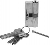 Механизм ЗУБР "ЭКСПЕРТ"цилиндровый, повышенной защищенности, тип "ключ-ключ", цвет хром, 6-PIN, 60мм,  ( 52105-60-2 )