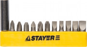 Набор STAYER Биты "MASTER" с магнитным держателем,12 предметов,  ( 2609-H12_z01 )