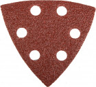 Треугольник шлифовальный универсальный STAYER "MASTER" на велкро основе, 6 отверстий, Р40, 93х93х93мм, 5шт,  ( 35460-040 )