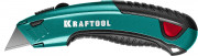 KRAFTOOL GRAND-24, универсальный нож с автостопом, 2 трап. лезвия А24 ( 09241_z02 )