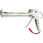Пистолет для герметика, 310 мл, "полуоткрытый", хромированная, зубчатый шток 7 мм Matrix, ( 88640 )