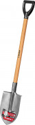 Лопата "Мастер-НС" штыковая из нержавеющей стали, деревянный черенок, с рукояткой, ЗУБР,  ( 39447 )