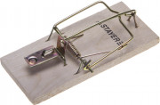Мышеловка STAYER "STANDARD", деревянное основание, малая,  ( 40501-S )