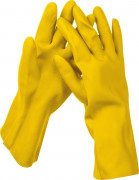 STAYER OPTIMA перчатки латексные хозяйственно-бытовые, размер L, с х/б напылением, рифлёные ( 1120-L_z01 )
