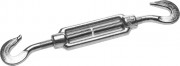 Талреп DIN 1480, крюк-крюк, М14, 3 шт, кованая натяжная муфта, оцинкованный, ЗУБР Профессионал,  ( 4-304365-14 )