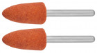 Конус ЗУБР абразивный шлифовальный на шпильке, P 120, d 9,5x19,0х3,2 мм, L 45мм, 2шт,  ( 35912 )