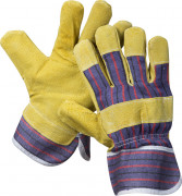Перчатки STAYER "MASTER" рабочие комбинированные кожаные из спилка с тиснением, XL,  ( 1131-XL )