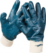 Перчатки ЗУБР рабочие с манжетой, с полным нитриловым покрытием, размер XL (10),  ( 11272-XL )