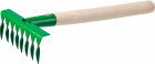 Грабельки садовые с деревянной ручкой, РОСТОК 39613, 8 витых зубцов, 160x62x405 мм,  ( 39613 )