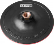 Тарелка опорная STAYER "MASTER" пластиковая для УШМ, на липучке, d=150мм, М14,  ( 35742-150 )