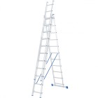 Лестница, 3 х 11 ступеней, алюминиевая, трехсекционная, Россия, Сибртех, ( 97821 )
