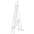 Лестница, 3 х 12 ступеней, алюминиевая, трехсекционная, Россия, Сибртех, ( 97822 )