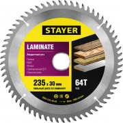 Пильный диск "Laminate line" для ламината, 235x30, 64Т, STAYER,  ( 3684-235-30-64 )