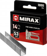 MIRAX 14 мм скобы для степлера тонкие тип 53, 1000 шт ( 3153-14 )