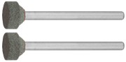 Круг ЗУБР абразивный шлифовальный из карбида кремния на шпильке, P 120, d 10,0x3,2мм, L 45мм, 2шт,  ( 35915 )