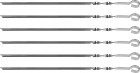 Шампуры GRINDA "BARBECUE", угловые, в чехле, 450мм, 6шт,  ( 427750 )
