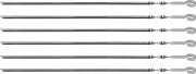 Шампуры GRINDA "BARBECUE", угловые, в чехле, 600мм, 6шт,  ( 427751 )