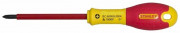 Отвертка диэлектрическая, двухкомпонентная рукоятка, PH0x75 мм, STANLEY, ( 0-65-414 )