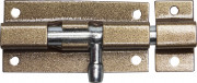 Задвижка накладная для окон и мебели "ШП-60 КМЦ", цвет коричневый металлик/цинк, 60мм  ,  ( 37753-60 )