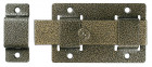 Задвижка накладная"ЗД-02"для дверей усилен, порошковое покрытие, цвет бронза, плоский засов 30х135х7мм, 75х115мм,  ( 37778-2 )