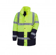 Куртка рабочая PARKA HV, XXL, цвет желтый с синими вставками, полистер 100%, KAPRIOL, ( 31083 )