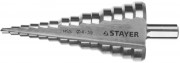 Сверло STAYER "MASTER" ступенчатое по сталям и цвет.мет., сталь HSS, d=4- 39мм,14ступ.d4-39,L -113 мм, трехгран.хв. 10мм,  ( 29660-4-39-14 )