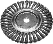 Щетка STAYER дисковая для УШМ, сплет в пучки стальн зак провол 0,5мм, 200мм/22мм,  ( 35190-200 )
